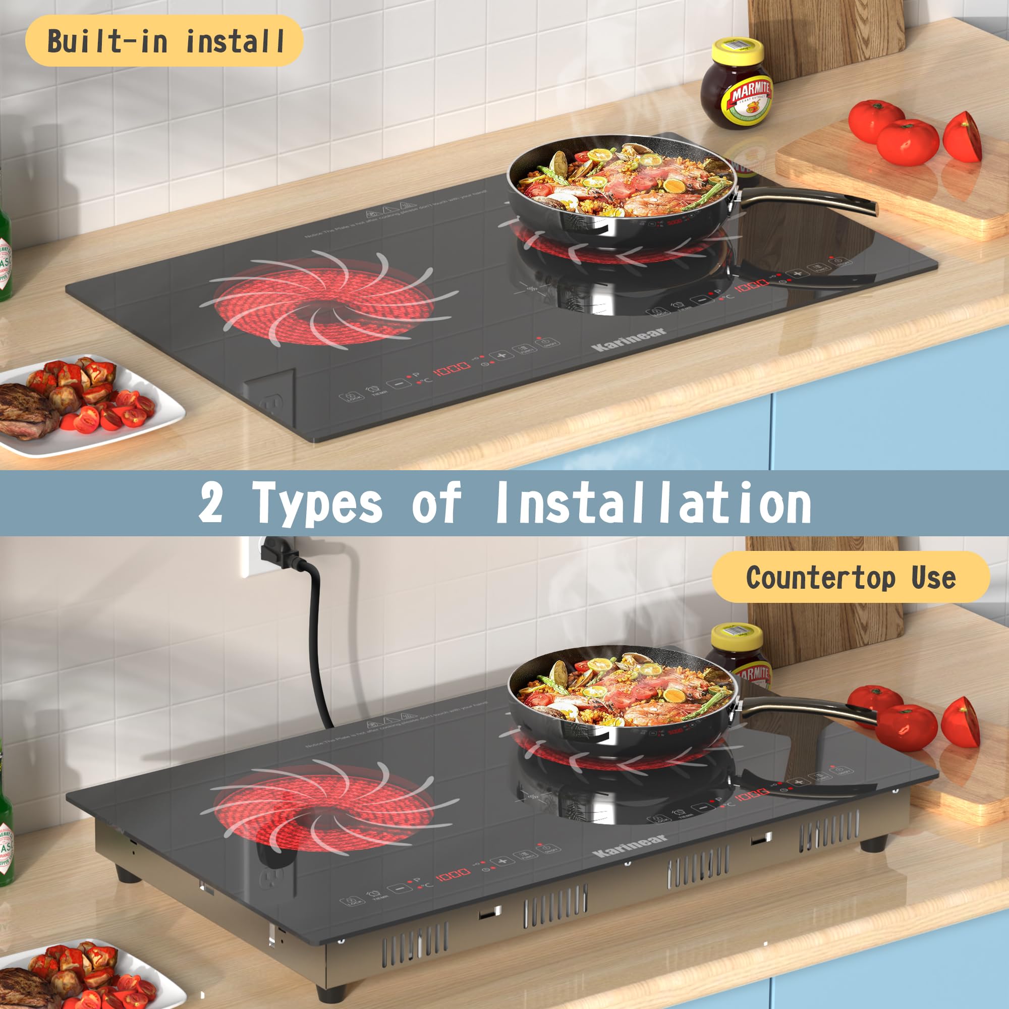 Karinear 2 Burner Electric Sto - Hot Pot Portable Dual ulasan dan harga