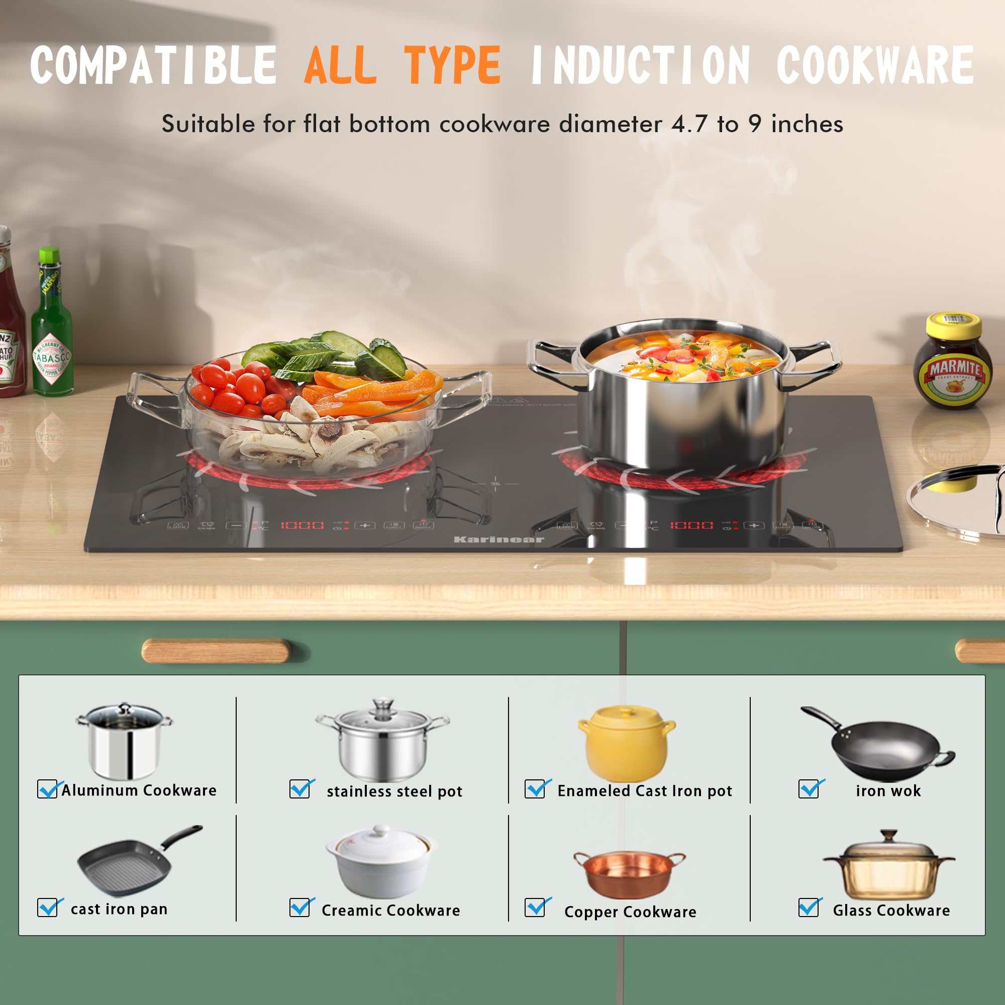 Karinear 2 Burner Electric Sto - Hot Pot Portable Dual ulasan dan harga