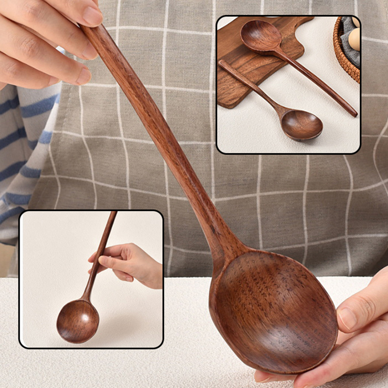 Long Handle Ramen Wooden Spoon - Home Cooking In Japanese ulasan dan harga