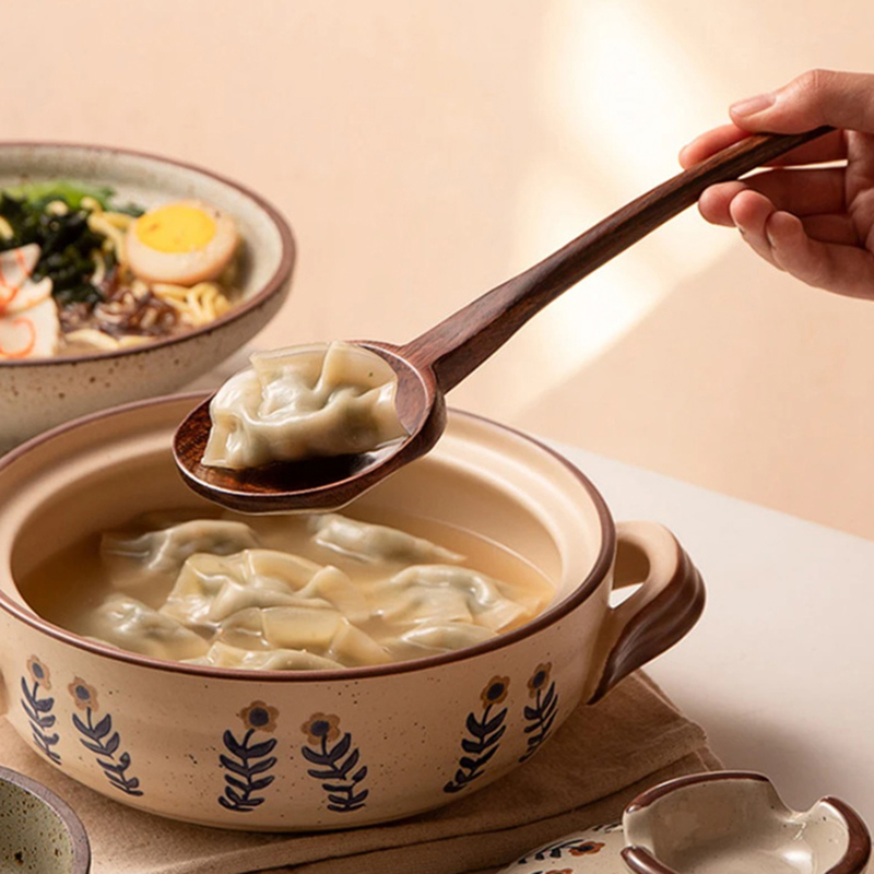 Long Handle Ramen Wooden Spoon - Home Cooking In Japanese ulasan dan harga
