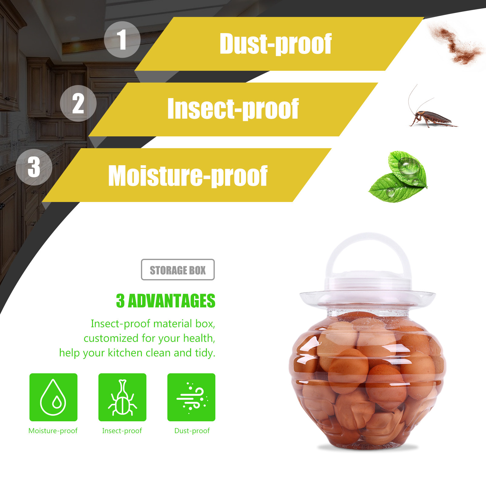 Plastic Pickle Jar Airtight Cr - Fermentation Crock ulasan dan harga