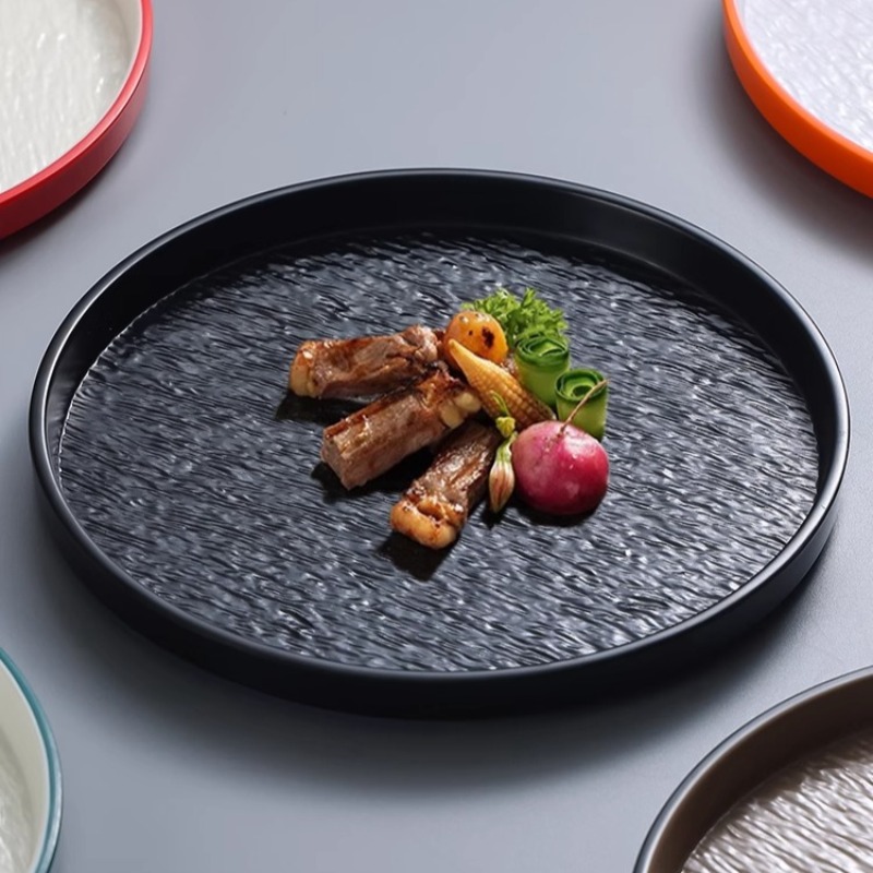 Modern Round Stone Melamine St - Home Cooking In Japanese ulasan dan harga